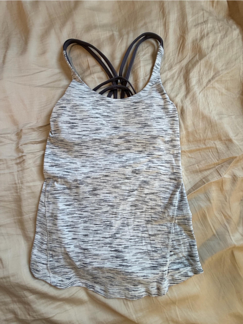 Women's Heathered Gray Strappy Tank Top